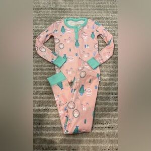 The Beaufort Bonnet Company Pink and Mint Kids Pajama Set